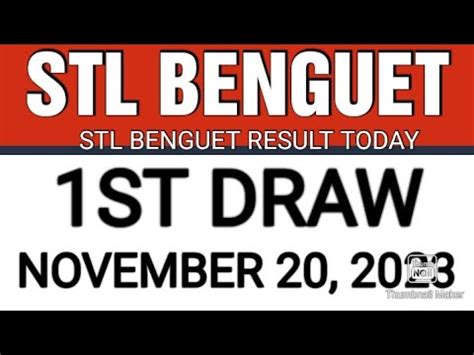 stl benguet result today